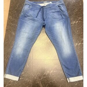 Signature by Levi Strauss & Co. Women's Blue Jogger Jeans Drawstring Stretch